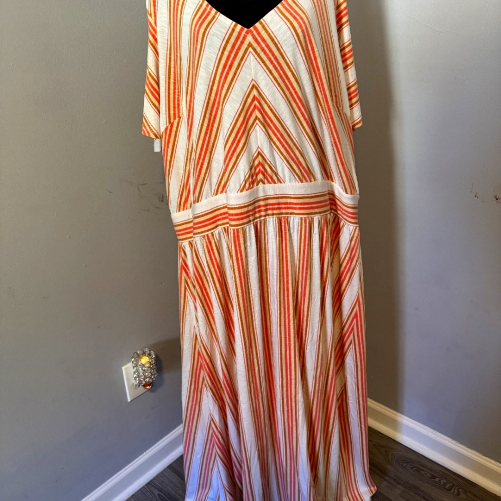 Multicolored Strip Summer Dress